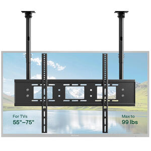 Sylvox Dual-Pole Ceiling Mount for 55" - 75" TV's - Black, , hires