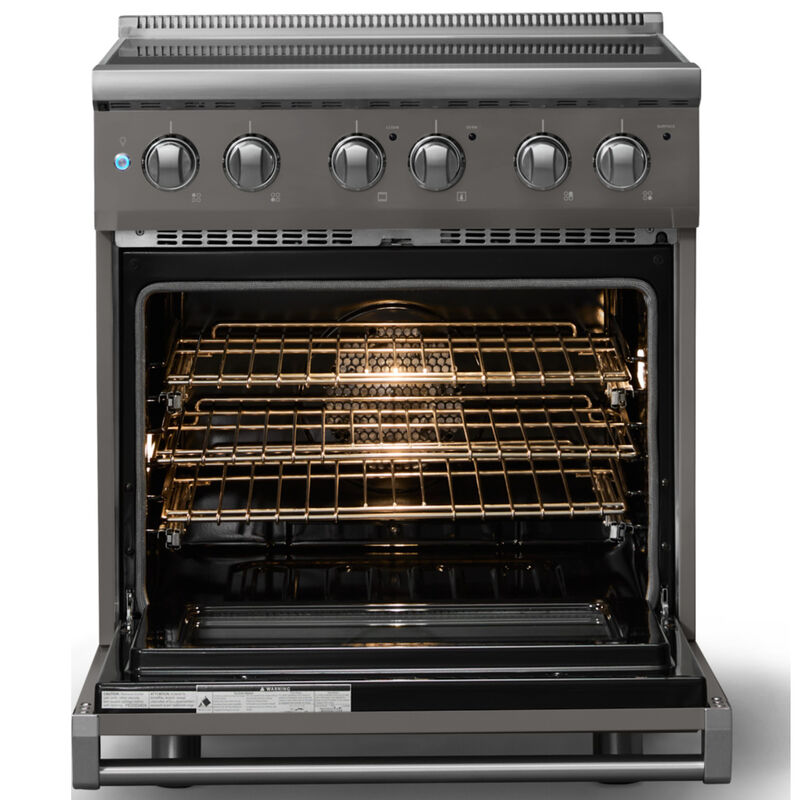 Viking 5 Series 30 in. 4.7 cu. ft. True European Convection Electric Range with Smoothtop Burners - Damascus Gray, , hires