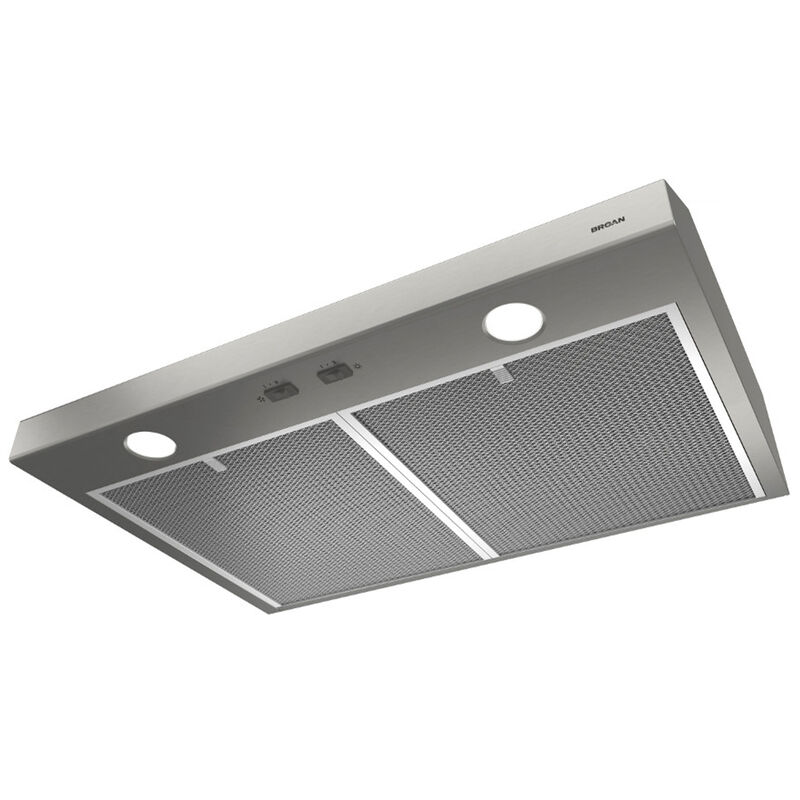 Broan Glacier BCSD1 Series 24 in. Standard Style Range Hood with 2 Speed Settings, 300 CFM, Convertible Venting & 2 Halogen Lights - Stainless Steel, , hires