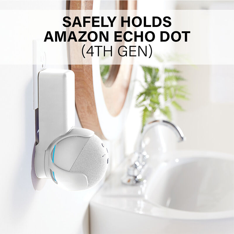 Sanus - Outlet Hanger Designed for Echo Dot (4th Gen) - White, , hires