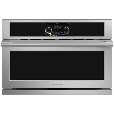 Monogram Statement Series 30" 1.7 Cu. Ft. Electric Smart Wall Oven with True European Convection & Steam Clean - Stainless Steel | ZSB9232NSS