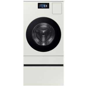 Samsung Bespoke AI Laundry Combo Pedestal with Storage Drawer - Ivory, Ivory, hires