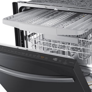 Samsung 24 in. Smart Built-In Dishwasher with Digital Control, 42 dBA Sound Level, 15 Place Settings, 7 Wash Cycles & Sanitize Cycle - Fingerprint Resistant Black Stainless Steel, Fingerprint resistant Black Stainless, hires