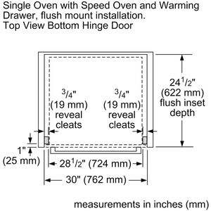 Thermador Professional Series 30 in. 8.6 cu. ft. Smart Speed Electric Microwave/Wall Oven Combo with True European Convection - Stainless Steel, , hires