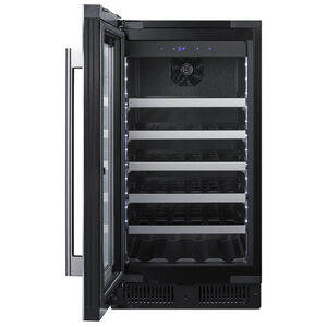 Summit Classic Collection 18 in. Undercounter Wine Cooler with Wood Racks, Single Temperature Zone & 29 Bottle Capacity - Stainless Steel, , hires