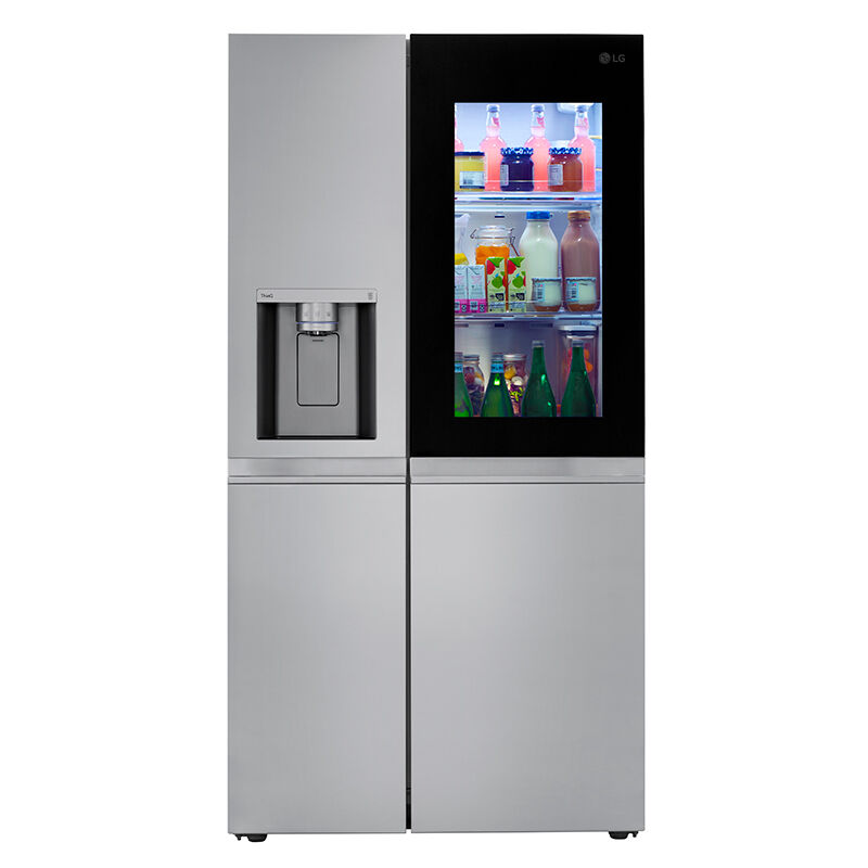 LG InstaView Series 36 in. 27.1 cu. ft. Smart Side-by-Side Refrigerator  with External Ice & Water Dispenser - PrintProof Stainless Steel