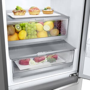 LG 24 in. 12 cu. ft. Counter Depth Bottom Freezer Refrigerator with Ice Maker - PrintProof Stainless Steel, , hires