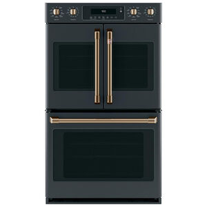 Cafe French Door Wall Oven Knob and Handle Set - Brushed Bronze, , hires