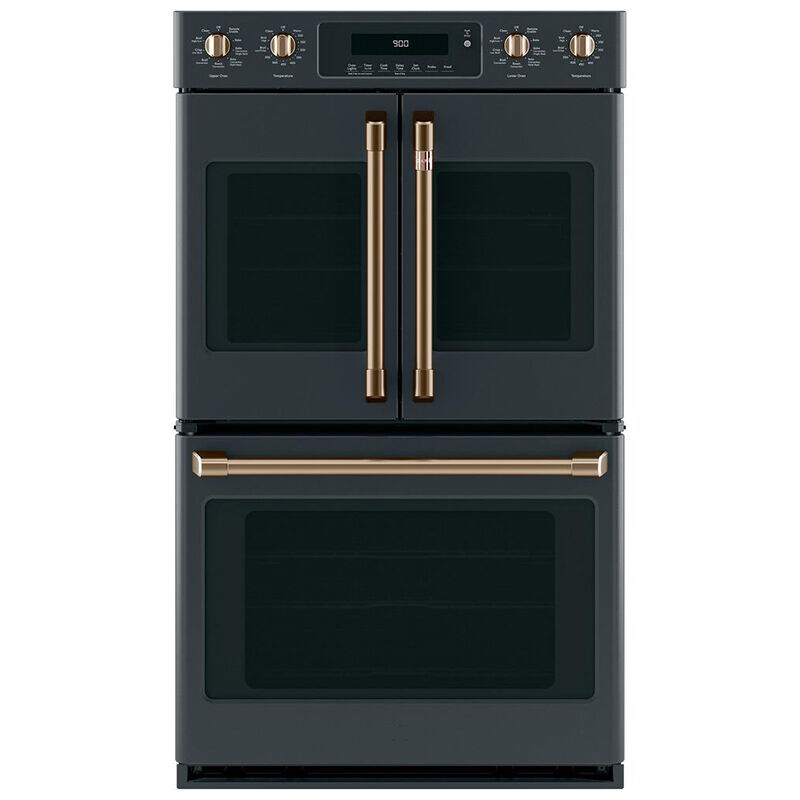 Cafe French Door Wall Oven Knob and Handle Set - Brushed Bronze, , hires