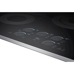 Samsung 30 in. 5-Burner Smart Electric Cooktop with Simmer Burner & Power Burner - Stainless Steel, , hires