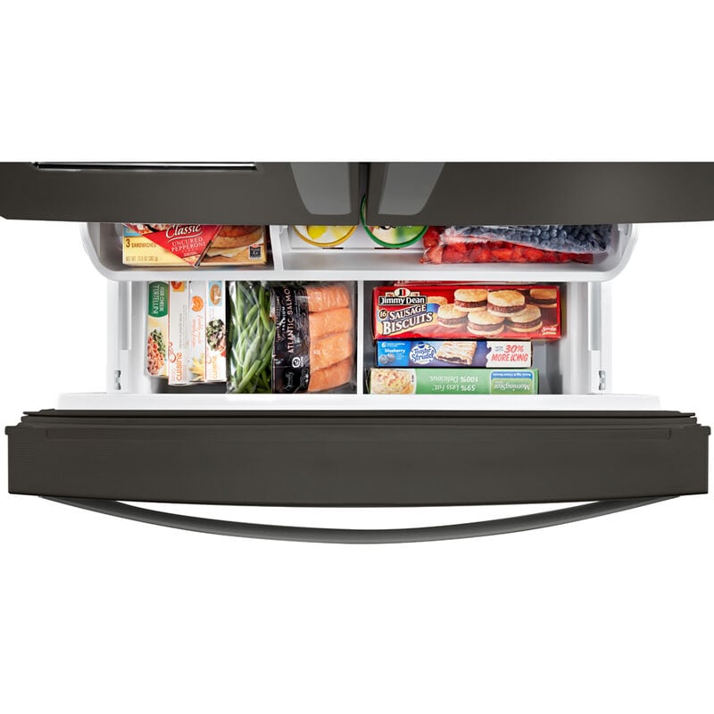 Whirlpool 36 in. 23.8 cu. ft. Counter Depth French Door Refrigerator with Ice & Water Dispenser - Black Stainless Steel, Black Stainless Steel, hires