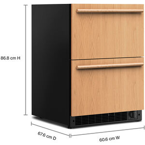 KitchenAid 24 in. 4.3 cu. ft. Double Refrigerator & Freezer Drawers - Custom Panel Ready, , hires