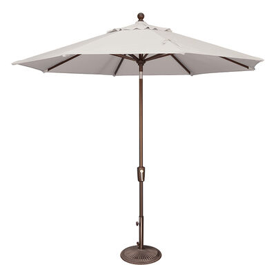 SimplyShade Catalina 9' Octagon Push Button Market Umbrella in Sunbrella Fabric - Natural | SSUM929A5404