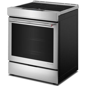 KitchenAid 30 in. 6.4 cu. ft. Air-Fry True European Convection Steam Oven Slide-In Electric Range with 4 Induction Burners - Stainless Steel with PrintShield Finish, , hires