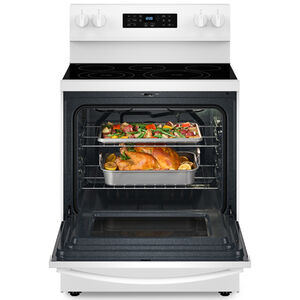 Whirlpool 30 in. 5.3 cu. ft. Air-Fry Standard Convection Electric Range with Radiant Burners - White, , hires