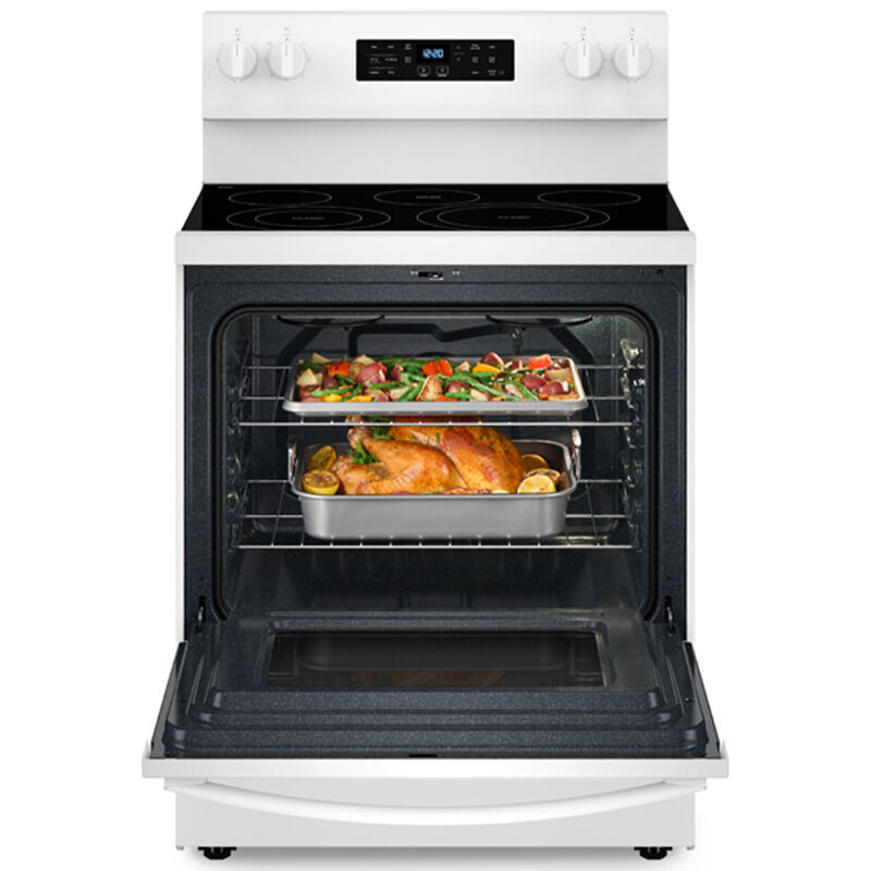 Whirlpool 30 in. 5.3 cu. ft. Air-Fry Standard Convection Electric Range with Radiant Burners - White, , hires