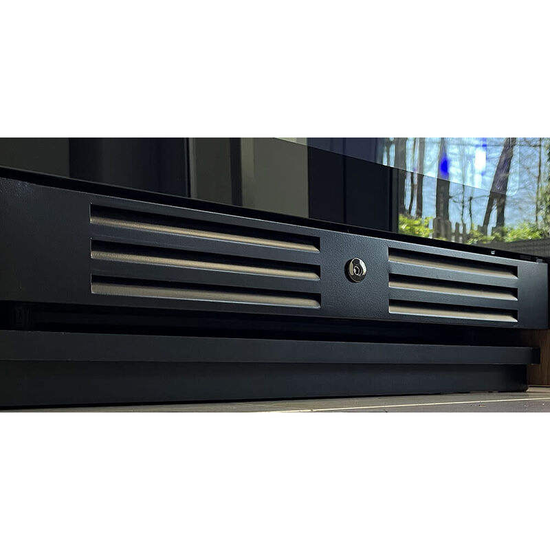 XO 24 in. Wine Cooler with Metal Racks, Dual Temperature Zones & 119 Bottle Capacity - Black Glass, , hires