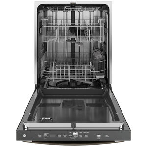 GE 24 in. Top Control Flush-Mount Dishwasher with 45 dBa Sound Level, 3rd-Rack & Dry Boost - Slate, Slate, hires