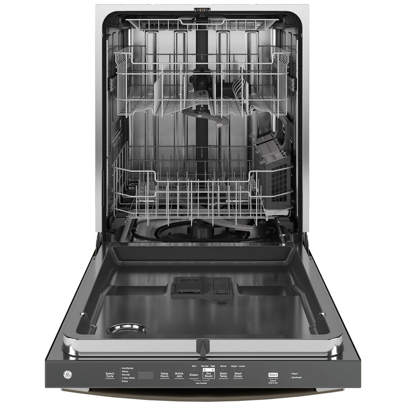GE 24 in. Top Control Flush-Mount Dishwasher with 45 dBa Sound Level, 3rd-Rack & Dry Boost - Slate, Slate, hires
