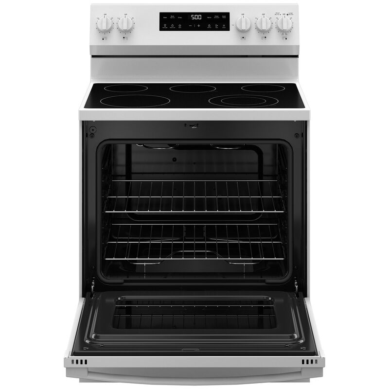 GE 500 Series 30 in. 5.3 cu. ft. Oven Freestanding Electric Range with 5 Radiant Burners - White, White, hires