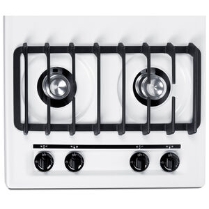Summit 30 in. 4-Burner Natural Gas Cooktop - White, , hires