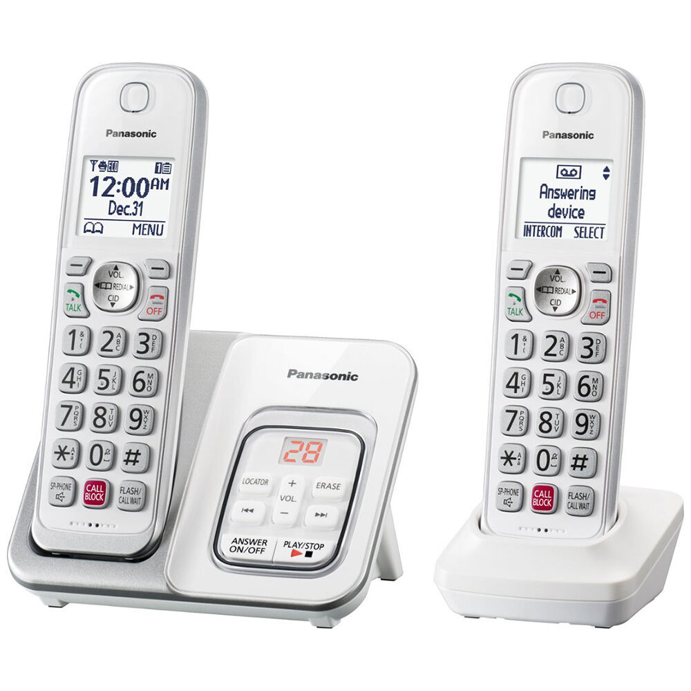 Panasonic 2-handset Cordless Phone Set with Answer Machine