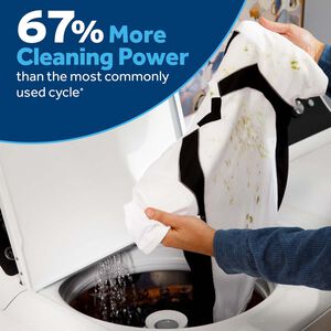 GE 27 in. 4.0 cu. ft. Top Load Washer with Stainless Steel Basket, Water Level Control & Heavy Duty Agitator - White, , hires