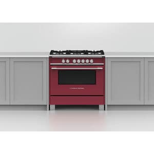 Fisher & Paykel Series 7 36 in. 4.9 cu. ft. Standard Convection Gas Range with 5 Sealed Burners - Red, , hires