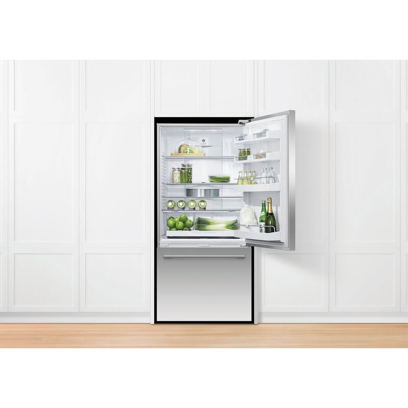 Fisher & Paykel Series 7 31 in. 17.1 cu. ft. Counter Depth Bottom Freezer Refrigerator with Ice Maker - Stainless Steel, , hires