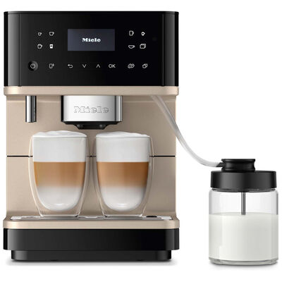 Miele MilkPerfection Countertop Coffee Machine with WiFi Connect & High-Quality Milk Container - Obsidian Black | CM6360OBCS