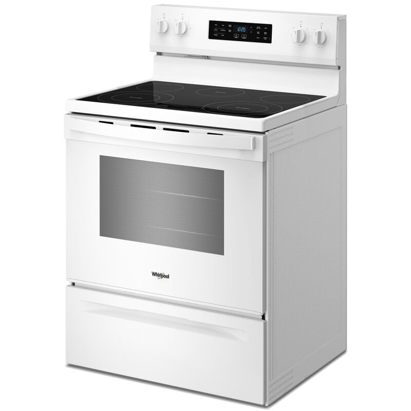 Whirlpool 30 in. 5.3 cu. ft. Air-Fry Standard Convection Electric Range with Radiant Burners - White, , hires