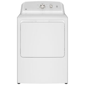 GE 27 in. 6.2 cu. ft. Electric Dryer with Up To 120 ft. Venting & Shallow Depth - White, , hires