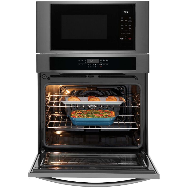 Frigidaire 30 in. 6.9 cu. ft. Electric Microwave/Wall Oven Combo with Standard Convection & Sensor Cooking - Black Stainless Steel, , hires