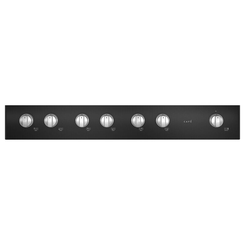 Cafe 48 in. 6-Burner Natural Gas Rangetop with Griddle, Simmer Burner & Power Burner - Matte Black, Matte Black, hires