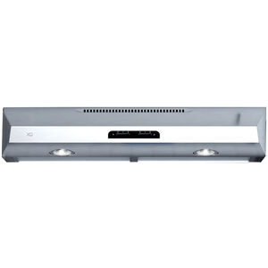 XO 30 in. Standard Style Under Cabinet Range Hood with 2 Speed Settings, 350 CFM, Convertible Venting & 2 Halogen Lights - Stainless Steel, Stainless Steel, hires