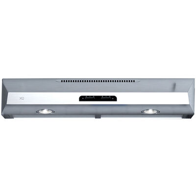 XO 30 in. Standard Style Under Cabinet Range Hood with 2 Speed Settings, 350 CFM, Convertible Venting & 2 Halogen Lights - Stainless Steel | XOE30S
