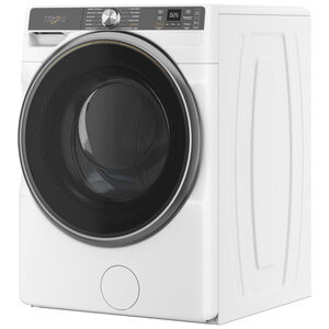 Whirlpool 27 in. 5.0 cu. ft. Smart Stackable Front Load Washer with FreshFlow Vent System, Sanitize & Steam Cycle - White, White, hires