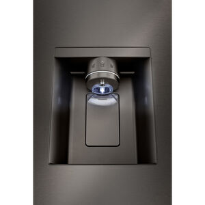 LG 36 in. 25.5 cu. ft. Smart Counter Depth French Door Refrigerator with Ice & Water Dispenser - PrintProof Black Stainless Steel, PrintProof Black Stainless Steel, hires