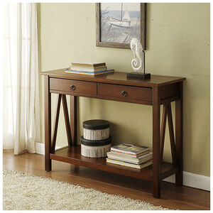 Terry Antique Tobacco Console Table, , hires