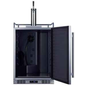 Summit 24 in. 5.6 cu. ft. Outdoor Beer Dispenser with 1 Tap, Digital Controls & Digital Thermostat - Stainless Steel, , hires