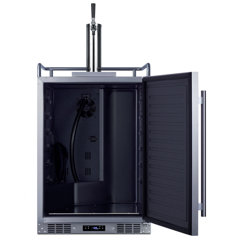 Summit 24 in. 5.6 cu. ft. Outdoor Beer Dispenser with 1 Tap, Digital Controls & Digital Thermostat - Stainless Steel, , hires