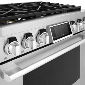 SKS 36 in. 6.3 cu. ft. Smart Standard Convection Gas Range with 6 Sealed Burners - Stainless Steel, , hires