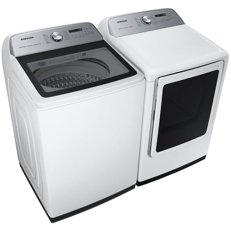 Samsung 27 in. 7.4 cu. ft. Smart Gas Dryer with Sanitize+, Steam Cycle & Sensor Dry - White, White, hires