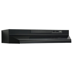 Broan F40000 Series 36 in. Standard Style Range Hood with 2 Speed Settings, 230 CFM, Convertible Venting & Incandescent Light - Black, , hires