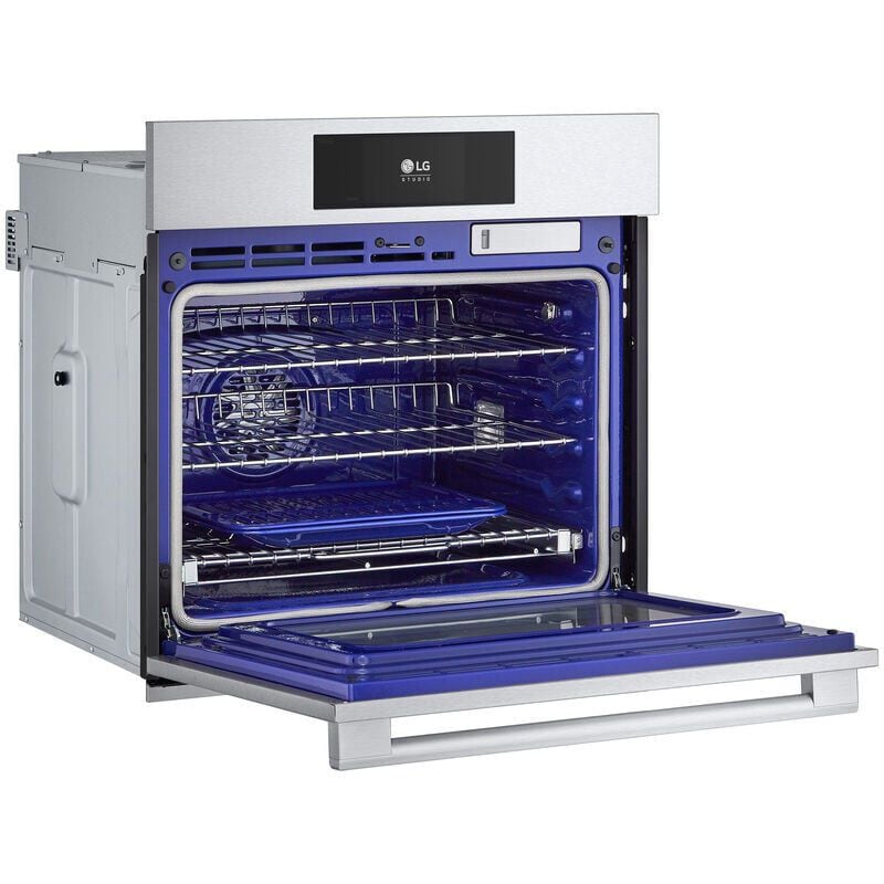 LG Studio 30 in. 4.7 cu. ft. Smart Steam Electric Single Wall Oven with True European Convection - Stainless Steel, , hires