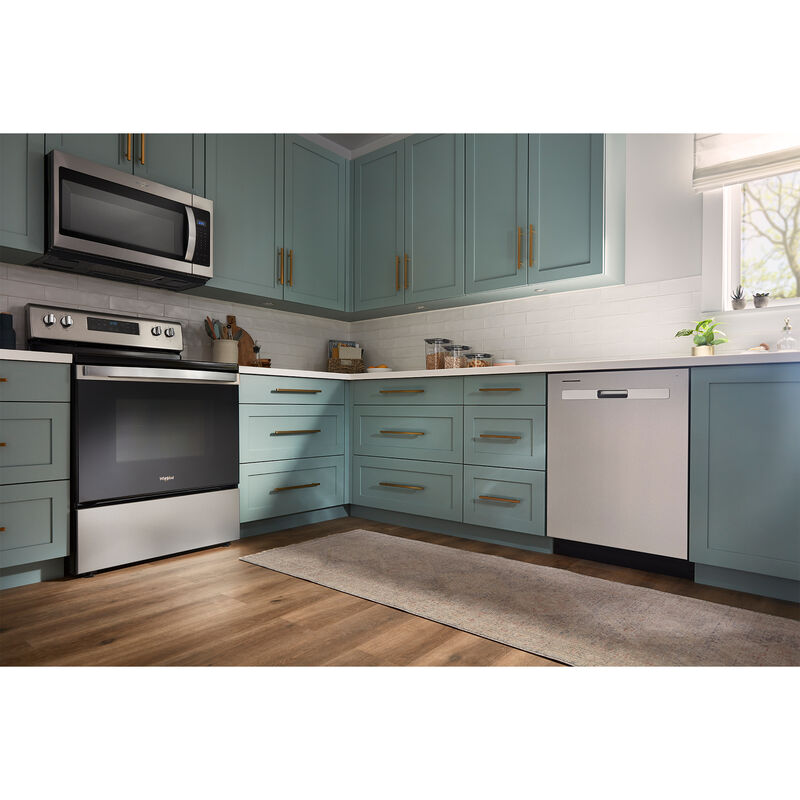 Whirlpool 24 in. Top Control Dishwasher with 55 dBa Sound Level & Pocket - Stainless Steel, Stainless Steel, hires