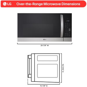 LG 30 in. 1.7 cu. ft. 1000W Over-the-Range Microwave with 300 CFM - PrintProof Stainless Steel, , hires