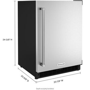 KitchenAid 24 in. 5 cu. ft. Built-In Undercounter Refrigerator - Stainless Steel, Stainless Steel, hires