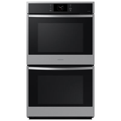 Samsung 30 in. 10.2 cu. ft. Electric Smart Double Wall Oven with Dual Convection & Steam Clean - Stainless Steel | NV51CG600DSR