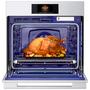 SKS Transitional 30 in. 4.7 cu. ft. Smart Steam Electric Single Wall Oven with True European Convection - Stainless Steel, , hires